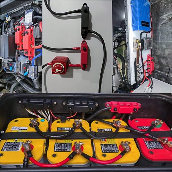 BLOC DISTRIBUTION BUSBAR ROUGE ET NOIR M8 300A – Image 3